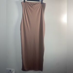 Beginning Boutique Strapless Brown Dress